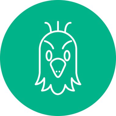 papağan simgesi vektör illüstrasyonu