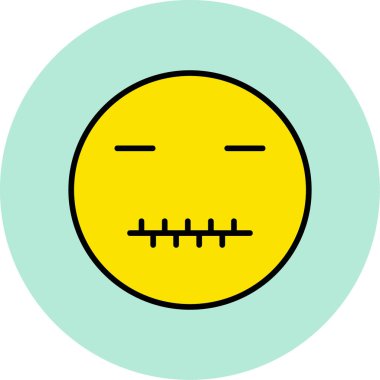 Üzgün bir yüzün vektör çizimi