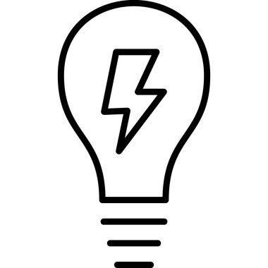 Ampul simgesi, fikir kavramı web illüstrasyonu