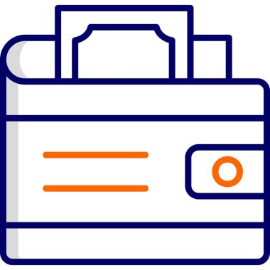 Cüzdan. Web simgesi basit tasarım