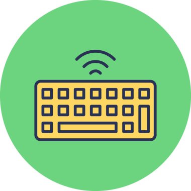 Klavye. Web simgesi basit illüstrasyon 