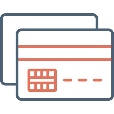 Kredi kartıyla. Web simgesi illüstrasyonu