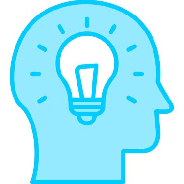 İnsan fikri modern simge, vektör illüstrasyonu