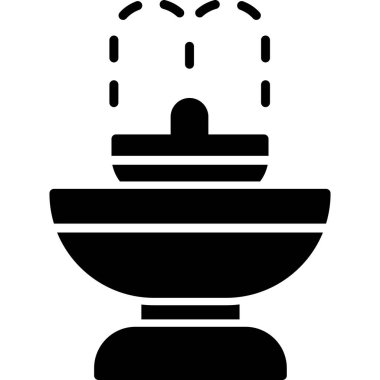 Çeşme simgesi, modern tasarım çizimi