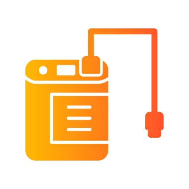 Vektör illüstrasyonu, Harici Disk simgesi ögesi arkaplanı