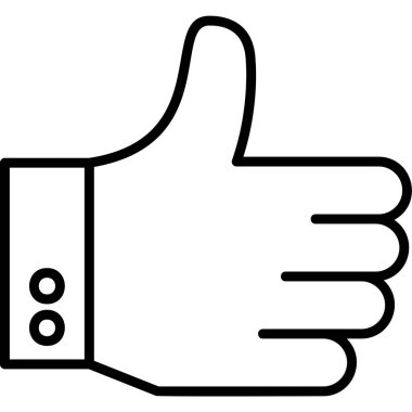 başparmak yukarı simgesi, vektör illüstrasyonu