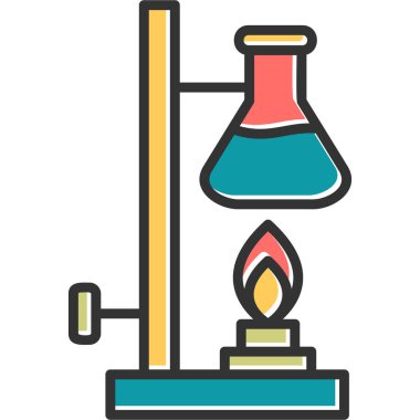 bilim ve geliştirme düz vektör simgesi.