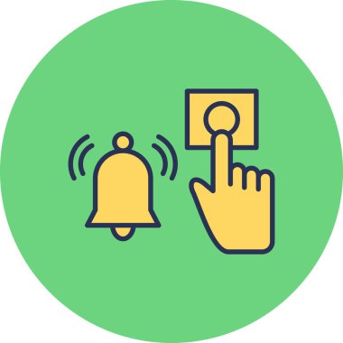 Acil Durum Alarm Düğmesinin vektör çizimi