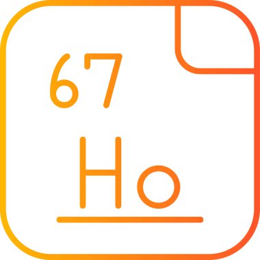 Holmium web simgesi vektör illüstrasyonu