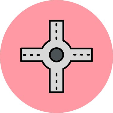 Kavşak. Web simgesi basit tasarım