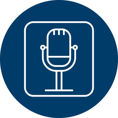 mikrofon simgesi vektör illüstrasyonu