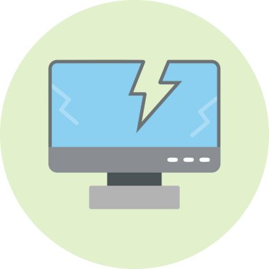 Bilgisayar. Web simgesi basit illüstrasyon  