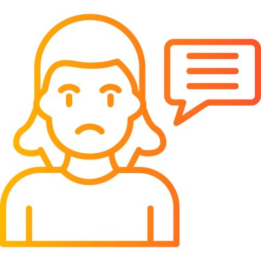 Konuş. Web simgesi basit illüstrasyon