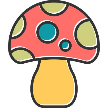 mantar simgesi vektör illüstrasyonu