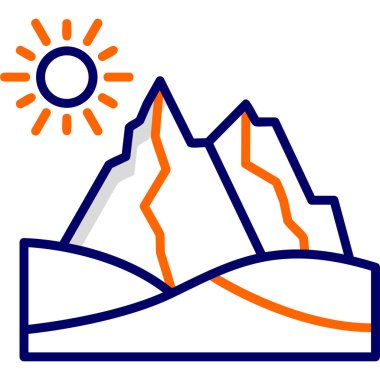 Çöl modern simgesi, vektör illüstrasyonu 