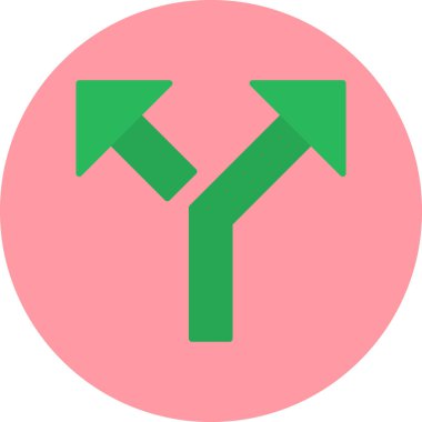 Yol web simgesini böl basit tasarım