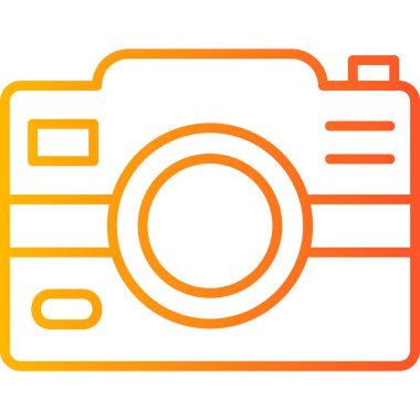 Fotoğraf Kamerası Simgesi. Vektör İllüstrasyonu