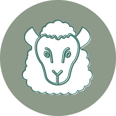 Koyun ağı simgesi basit illüstrasyon