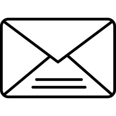 Mektup. Web simgesi basit illüstrasyon