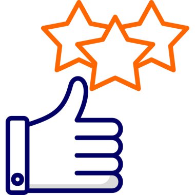 Başparmak yukarı. Web simgesi basit illüstrasyon