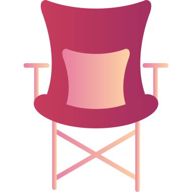 Sandalye. Web simgesi basit tasarım