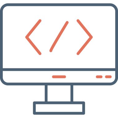 Kodlama. Web simgesi basit tasarım