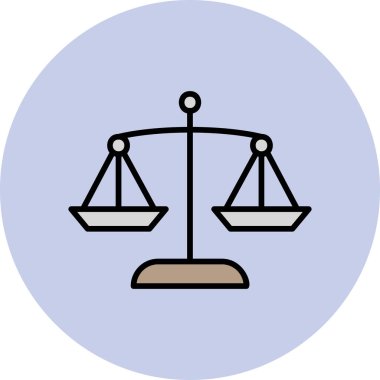 Denge kavramı. Ölçeklendirme web simgesi basit resimleme