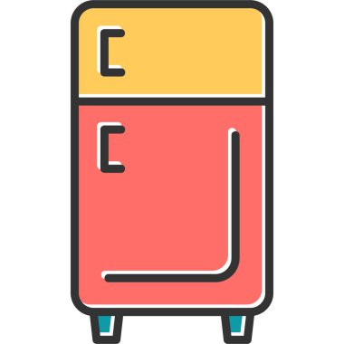 Buzdolabı modern simgesi, vektör illüstrasyonu