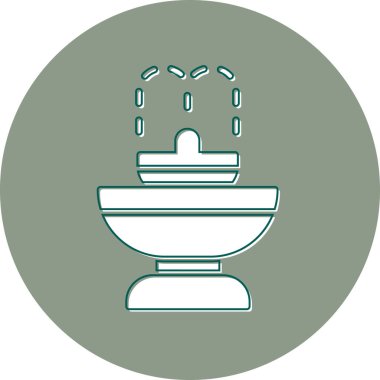 Çeşme simgesi, modern tasarım çizimi