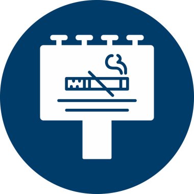 Sigara içmek yok, sigara içmek yok. Web simgesi basit illüstrasyon