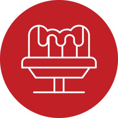 Jelly line simgesinin vektör illüstrasyonu