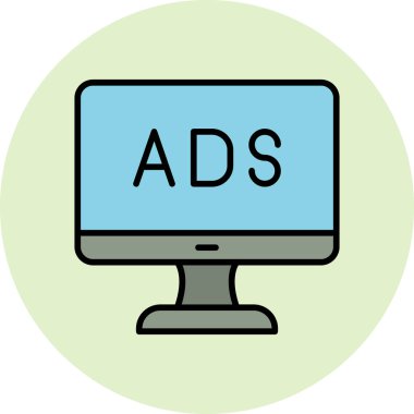 Reklam web simgesi basit illüstrasyon