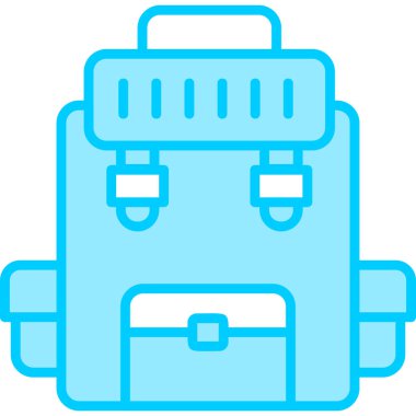 Sırt çantası. Web simgesi vektör illüstrasyonu