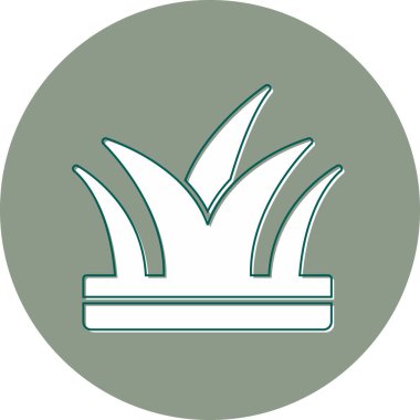 Çim simgesinin vektör illüstrasyonu