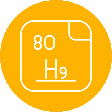 Merkür illüstrasyon simgesi vektörü