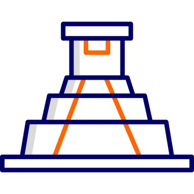 Piramit. Web simgesi basit illüstrasyon