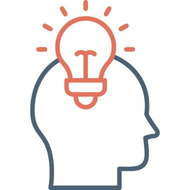 Fikir modern simgesi, vektör illüstrasyonu