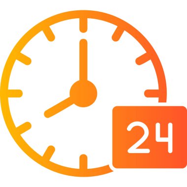24 Hours Support icon modern vector illustration