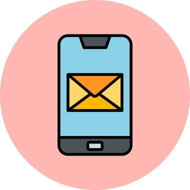 ileti ikonu vektör illüstrasyonu