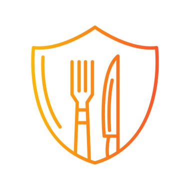 Çatal bıçak kalkanı vektör resim tasarımı