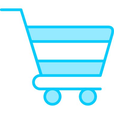 Cart modern simgesi, vektör illüstrasyonu