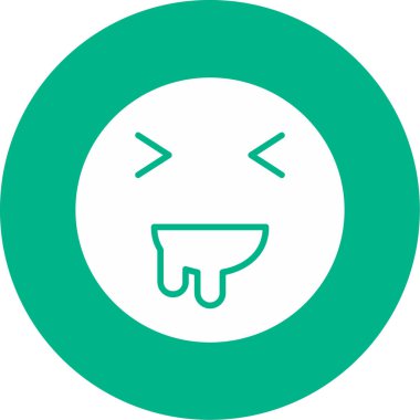 Bir yüz simgesinin vektör illüstrasyonu