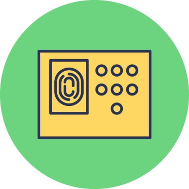 Güvenlik sisteminin vektör çizimi