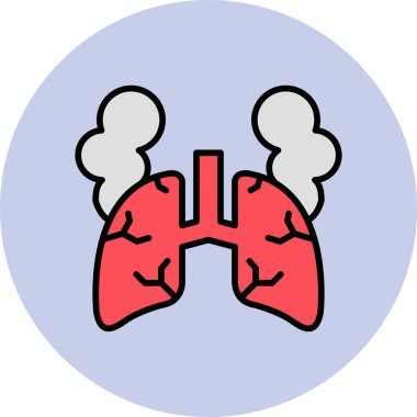 Ciğerler. Web simgesi basit illüstrasyon