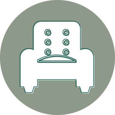 Yatak simgesinin vektör illüstrasyonu