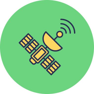 uydu simgesi vektör illüstrasyonu