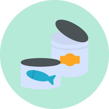 konserve gıda vektörü simgesi modern illüstrasyon