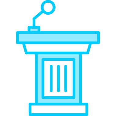Podyum. Web simgesi basit illüstrasyon