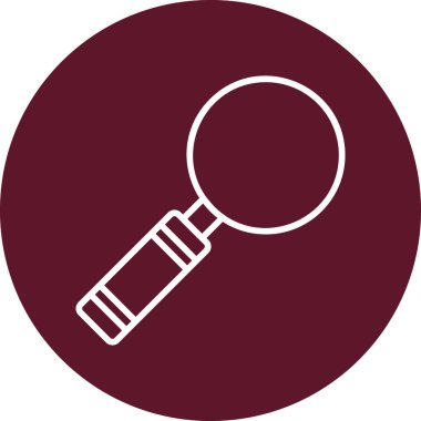 Büyütücü Cam Ağ simgesi basit illüstrasyon