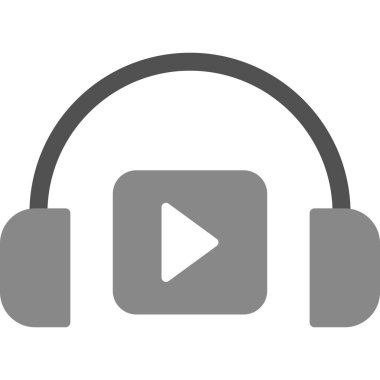 Kulaklık. Web simgesi basit tasarım